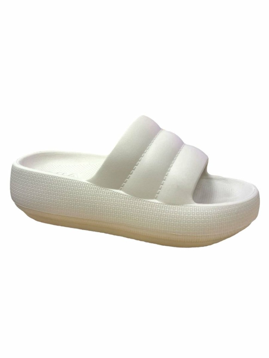 Shoes * | Flash Sale Mia Als Kandy Platform Pillow Slides Sand