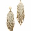 Gameday * | Best Sale Jewelry Twotone Bead Tassel Earrings